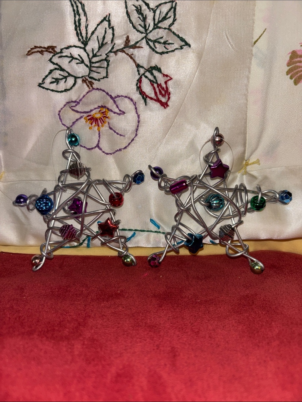 Wire Beaded Star Ornaments!